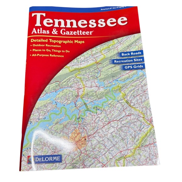 DeLorme Tennessee Atlas & Gazetteer Topographic Maps Outdoor Recreation - Picture 1 of 5